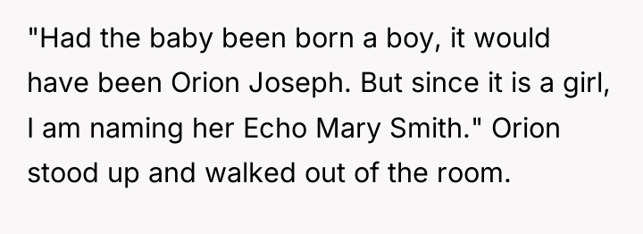 "Had the baby been born a boy, it would have...