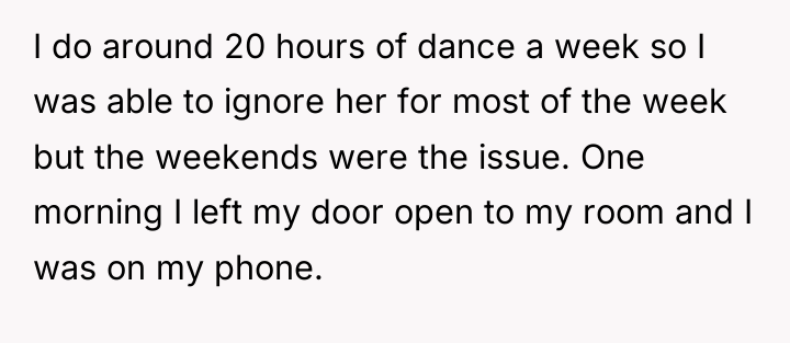 I do around 20 hours of dance a week so...