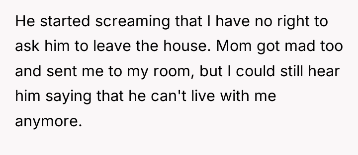 He started screaming that I have no right to ask...
