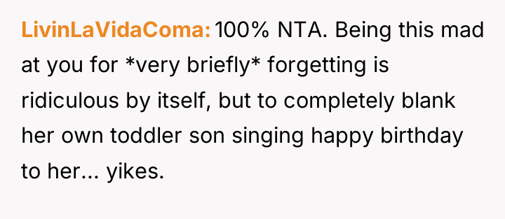 LivinLaVidaComa 100% NTA. Being this mad at you for *very...