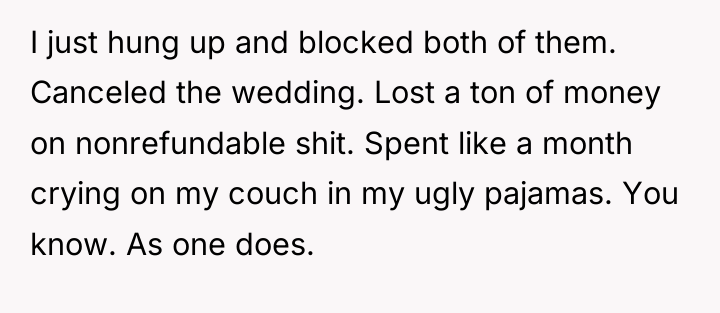 I just hung up and blocked both of them. Canceled...
