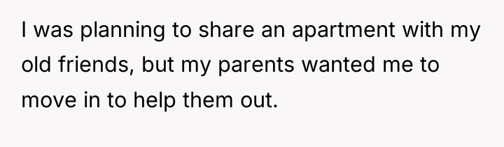 I was planning to share an apartment with my old...