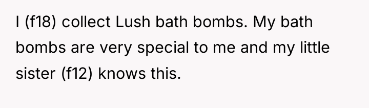 I (f18) collect Lush bath bombs. My bath bombs are...