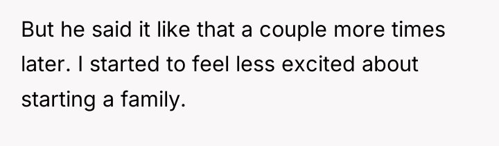 But he said it like that a couple more times...