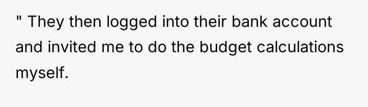 " They then logged into their bank account and invited...