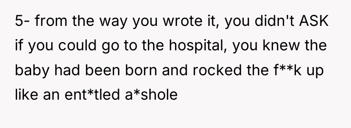 5- from the way you wrote it, you didn't ASK...