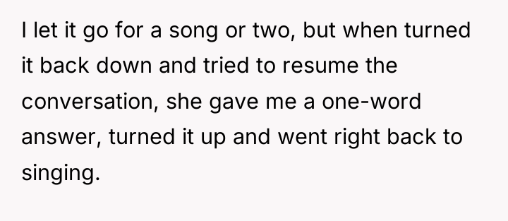 I let it go for a song or two, but...