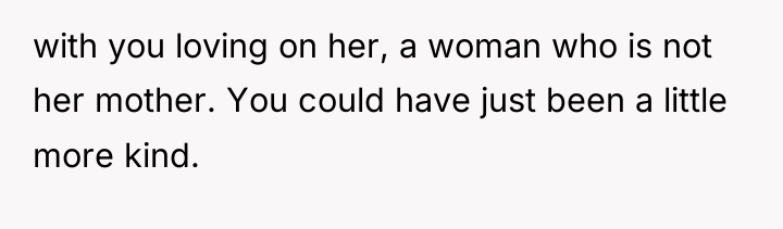 with you loving on her, a woman who is not...