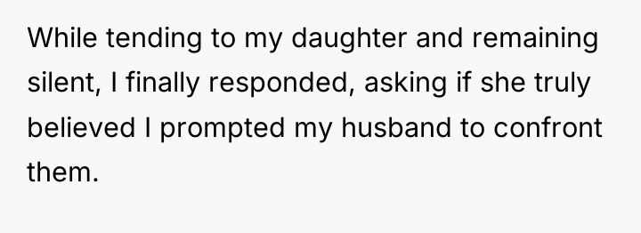 While tending to my daughter and remaining silent, I finally...
