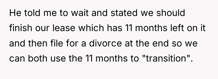 He told me to wait and stated we should finish...