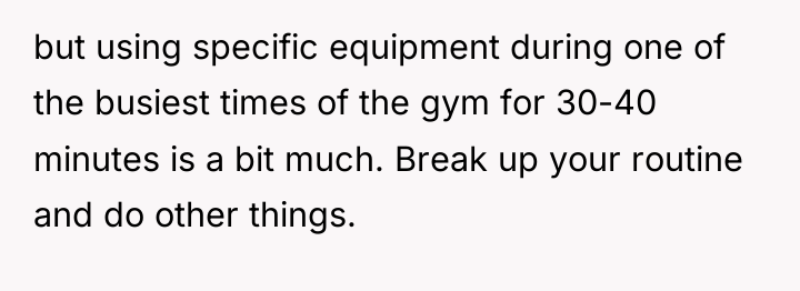 but using specific equipment during one of the busiest times...