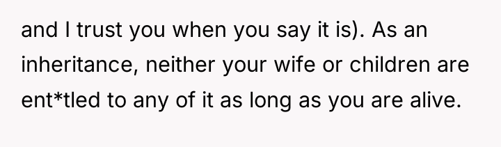 and I trust you when you say it is). As...