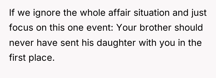 If we ignore the whole affair situation and just focus...