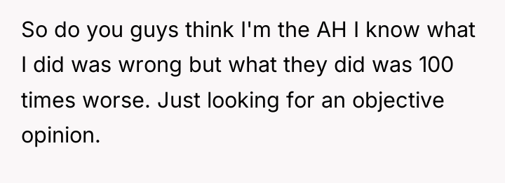 So do you guys think I'm the AH I know...