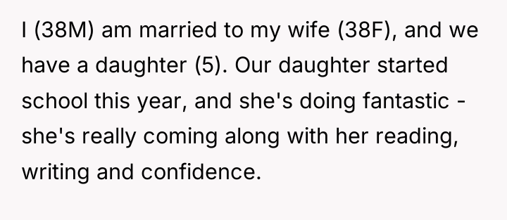 I (38M) am married to my wife (38F), and we...