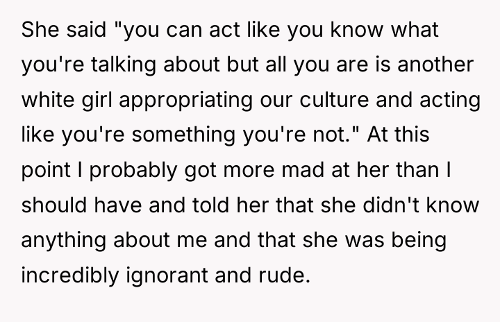 She said "you can act like you know what you're...