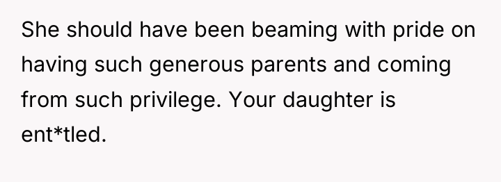 She should have been beaming with pride on having such...