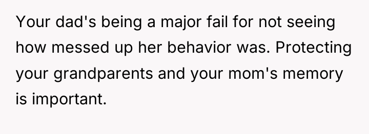 Your dad's being a major fail for not seeing how...