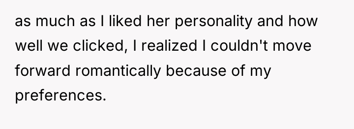 as much as I liked her personality and how well...