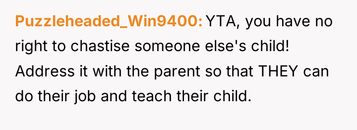 Puzzleheaded_Win9400 YTA, you have no right to chastise someone else's...