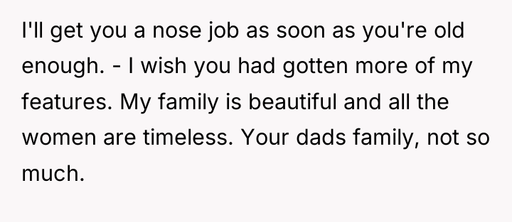 I'll get you a nose job as soon as you're...