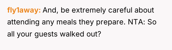 fly1away And, be extremely careful about attending any meals they...