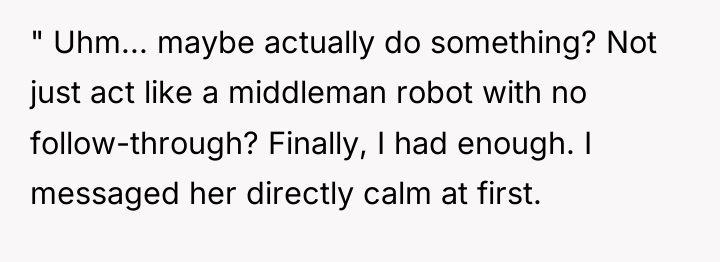 " Uhm... maybe actually do something? Not just act like...
