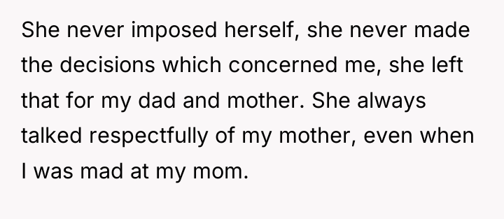She never imposed herself, she never made the decisions which...