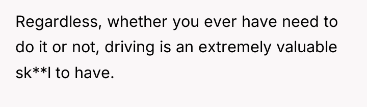 Regardless, whether you ever have need to do it or...