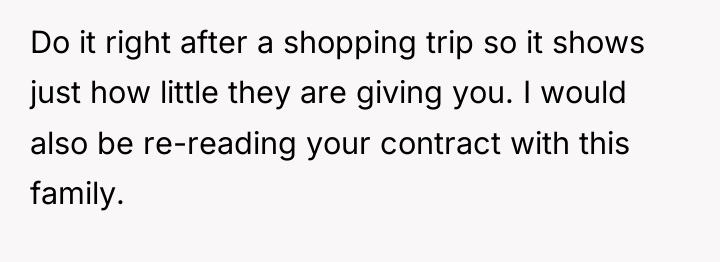 Do it right after a shopping trip so it shows...