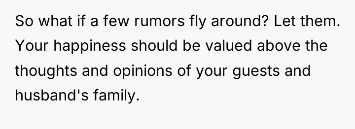 So what if a few rumors fly around? Let them....