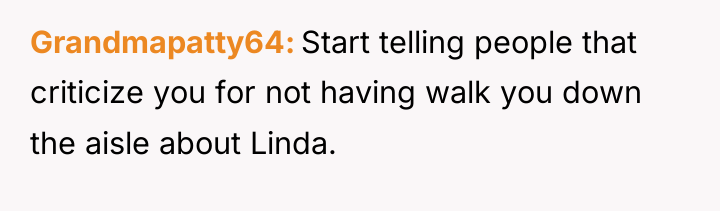 Grandmapatty64 Start telling people that criticize you for not having...