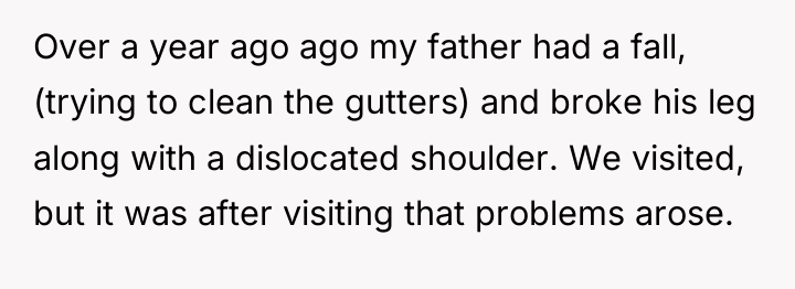 Over a year ago ago my father had a fall,...