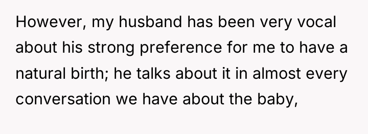 However, my husband has been very vocal about his strong...