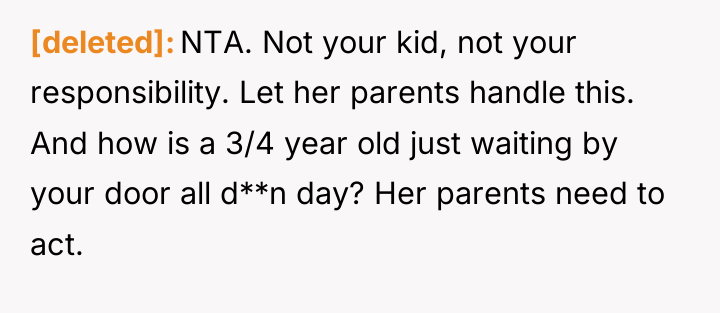 [deleted] NTA. Not your kid, not your responsibility. Let her...