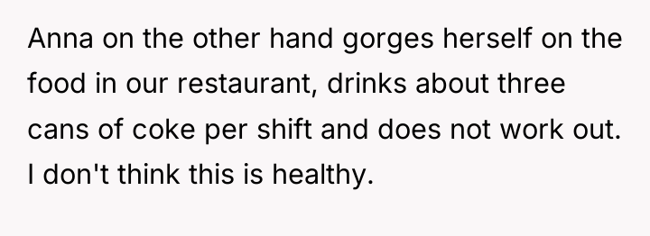 Anna on the other hand gorges herself on the food...