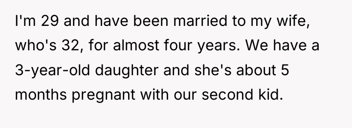 I'm 29 and have been married to my wife, who's...