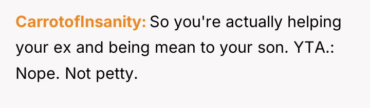 CarrotofInsanity So you're actually helping your ex and being mean...