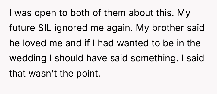 I was open to both of them about this. My...