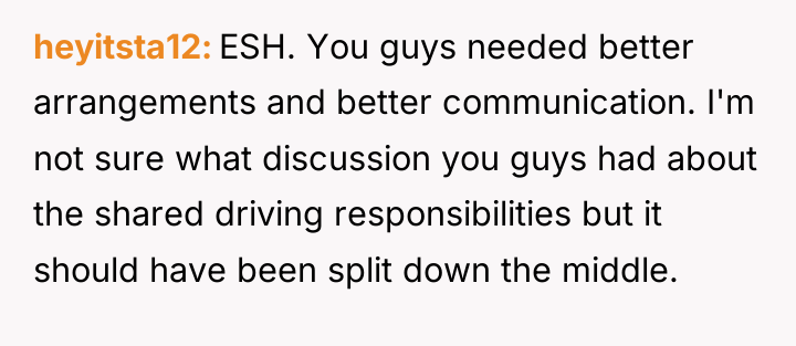 heyitsta12 ESH. You guys needed better arrangements and better communication....