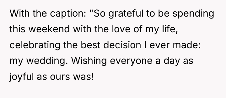 With the caption: "So grateful to be spending this weekend...