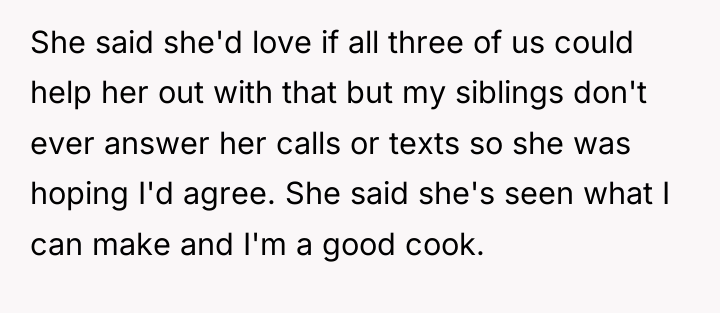 She said she'd love if all three of us could...