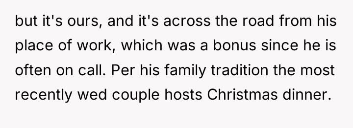 but it's ours, and it's across the road from his...