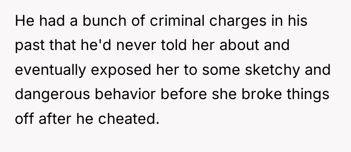 He had a bunch of criminal charges in his past...
