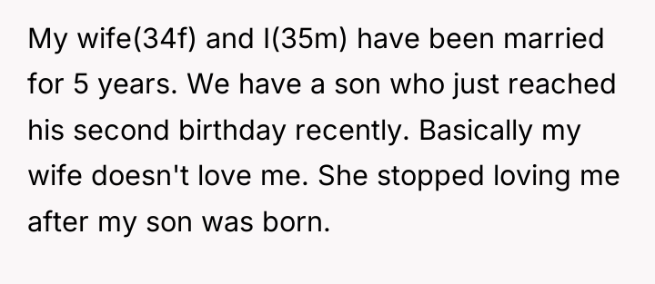 My wife(34f) and I(35m) have been married for 5 years....