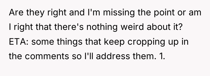 Are they right and I'm missing the point or am...