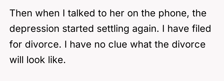 Then when I talked to her on the phone, the...