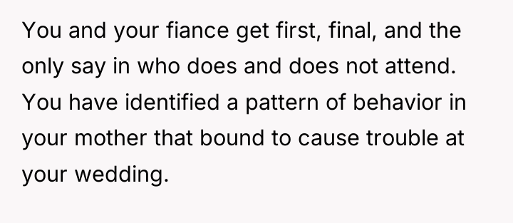 You and your fiance get first, final, and the only...