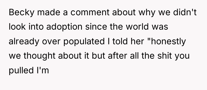 Becky made a comment about why we didn't look into...