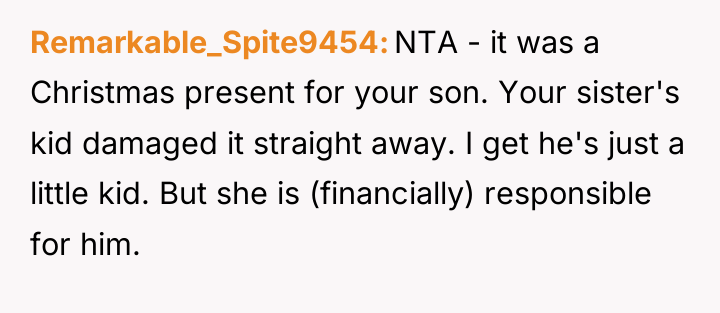 Remarkable_Spite9454 NTA - it was a Christmas present for your...